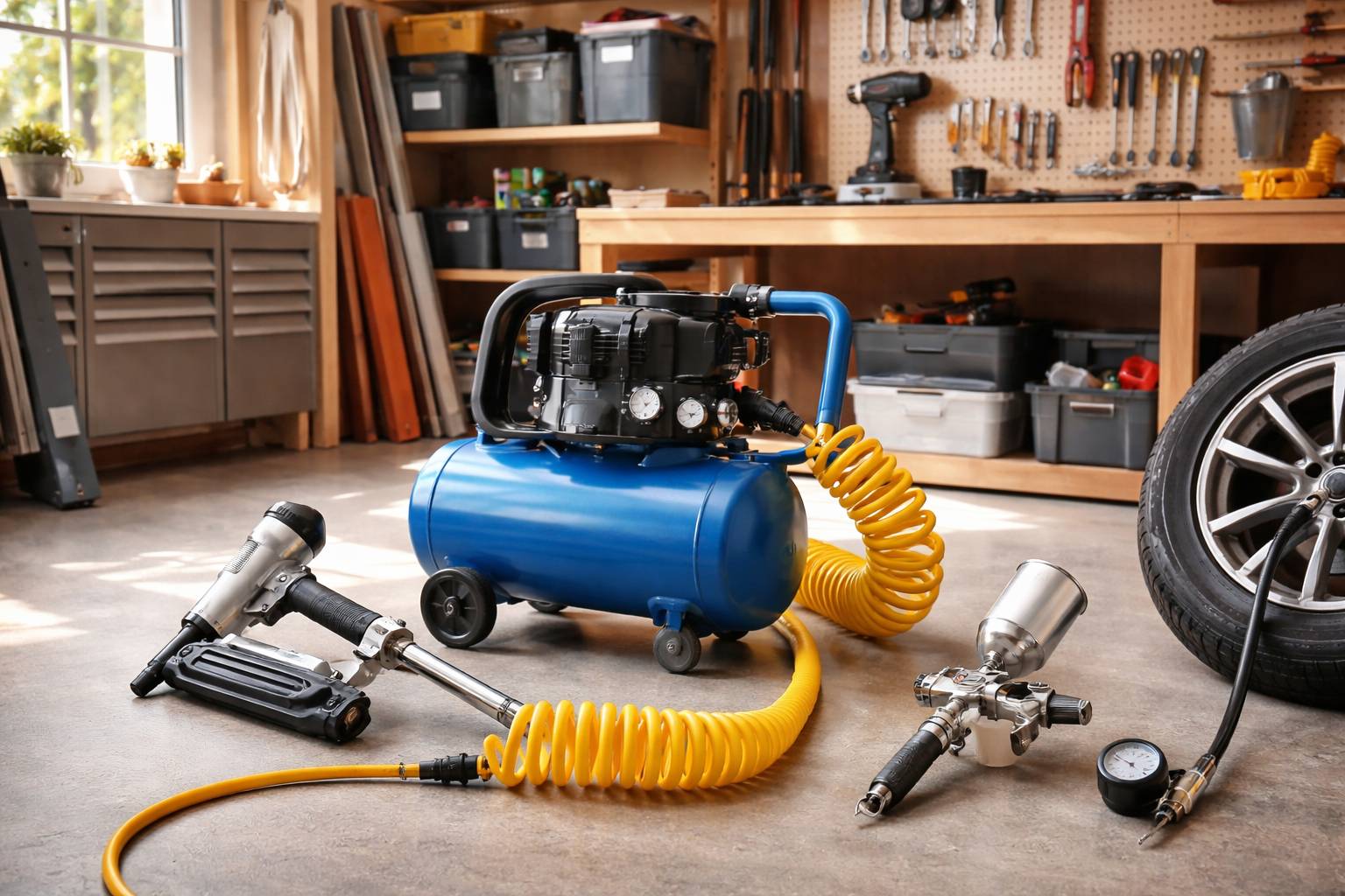 Compresor de aire para casa: qué CFM necesitas para clavar, pintar o inflar (y errores típicos)